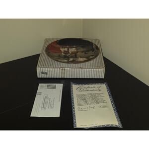 W.S. George “Frisky Felines” Victorian Cat Collector Plate w/ Box & COA 1991